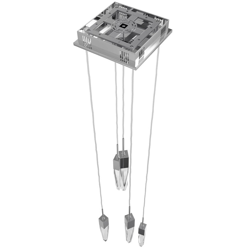 Avenue Lighting Aspen 5Lt 144" Pendant, Chrome/Clear Crystal - HF1900-5-AP-CH-C