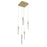 Avenue Lighting Boa 5Lt 144" Pendant/Multi Port, Brushed Brass