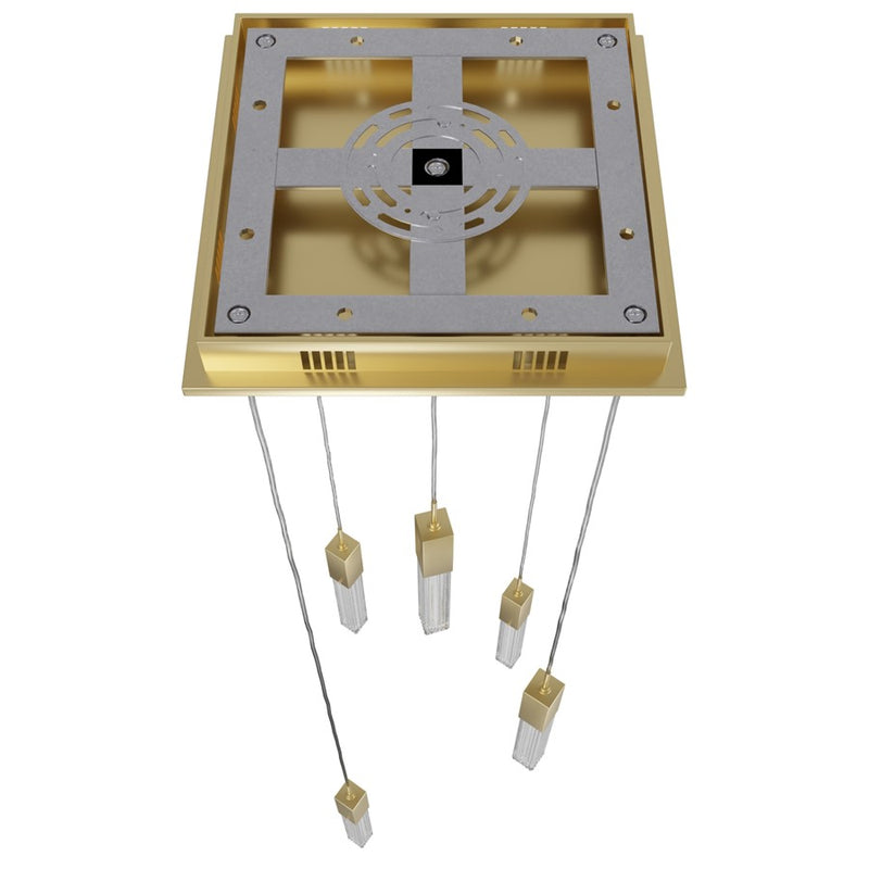 Avenue Lighting Boa 5Lt 144" Pendant/Multi Port, Brushed Brass - HF1900-5-BOA-BB