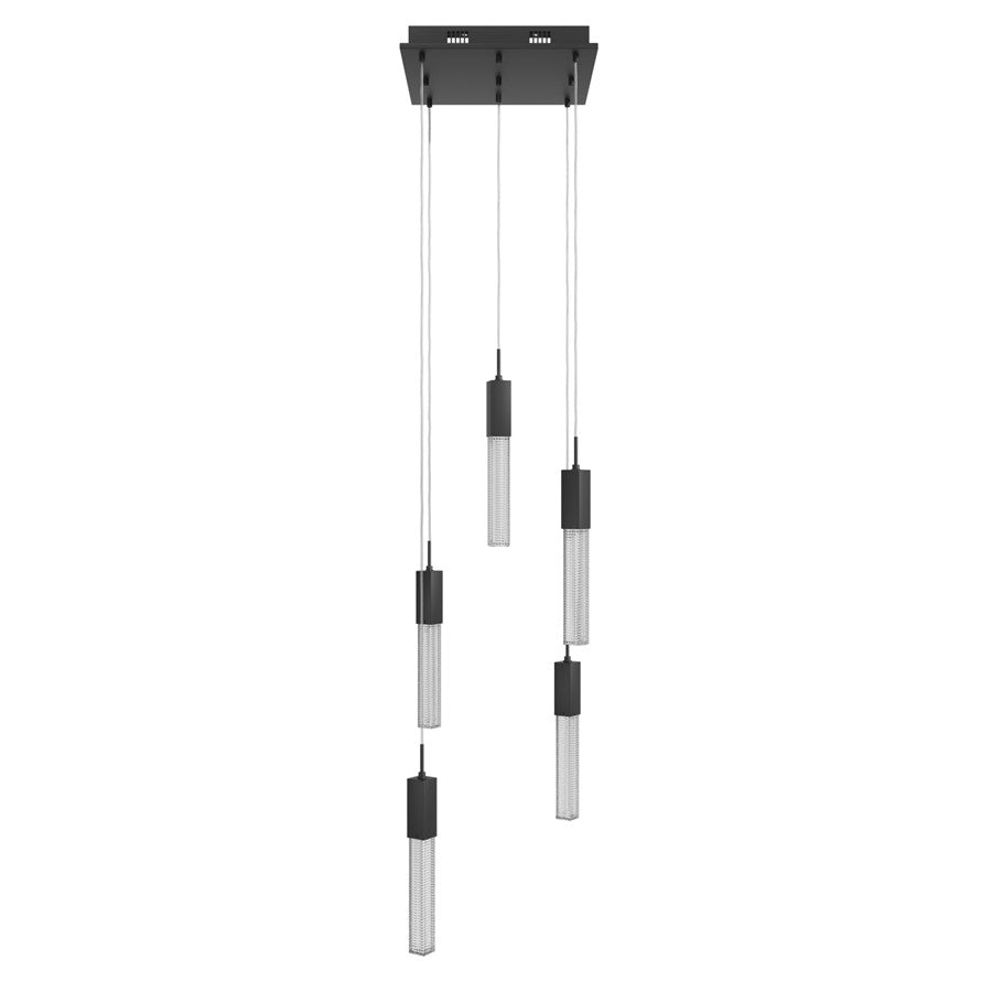 Avenue Lighting Boa 5 Light 144" Pendant/Multi Port , Black - HF1900-5-BOA-BK