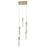 Avenue Original Glacier 5Lt 144" Pendant, Brass/Bubbled Crystal