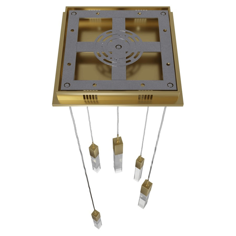 Avenue Original Glacier 5Lt 144" Pendant, Brass/Snow
