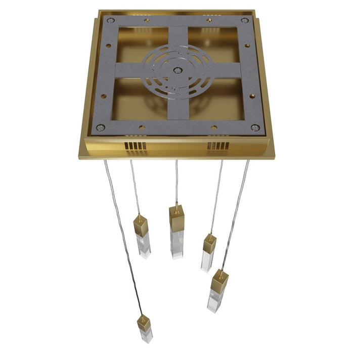 Avenue Original Glacier 5Lt 144" Pendant, Brass/Snow