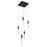 Avenue Original Glacier 5Lt 144" Pendant, Black/Bubbled Crystal