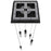 Avenue Original Glacier 5Lt 144" Pendant, Black/Clear Crystal