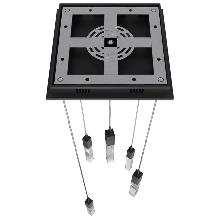 Avenue Original Glacier 5Lt 144" Pendant, Black/Clear Crystal