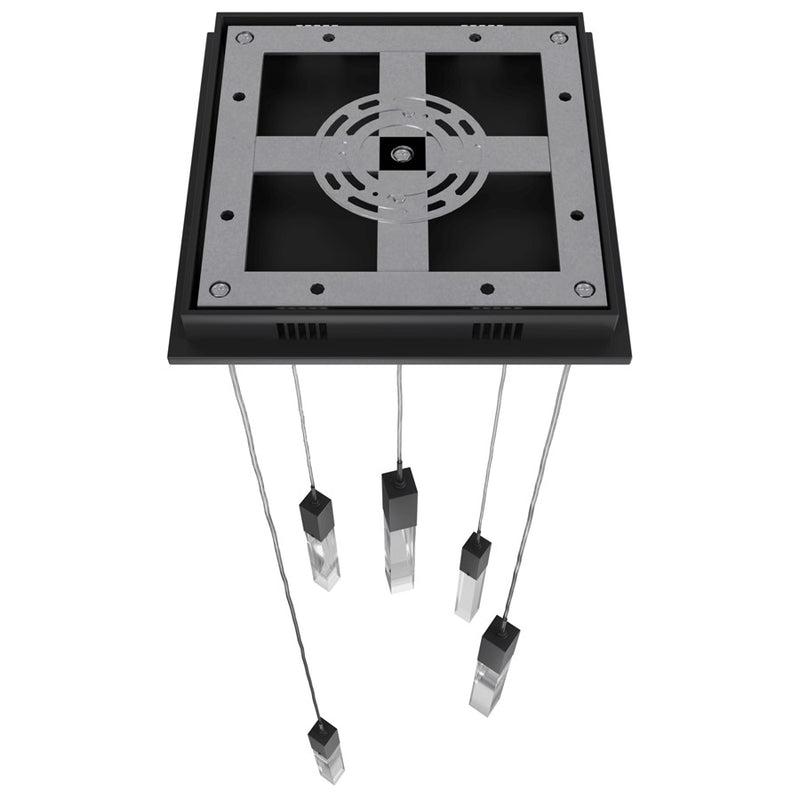 Avenue Original Glacier 5Lt 144" Pendant, Black/Clear Crystal - HF1900-5-GL-BK-C
