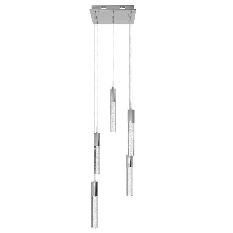 Avenue Original Glacier 5Lt 144" Pendant, Chrome/Bubble Crystal - HF1900-5-GL-CH