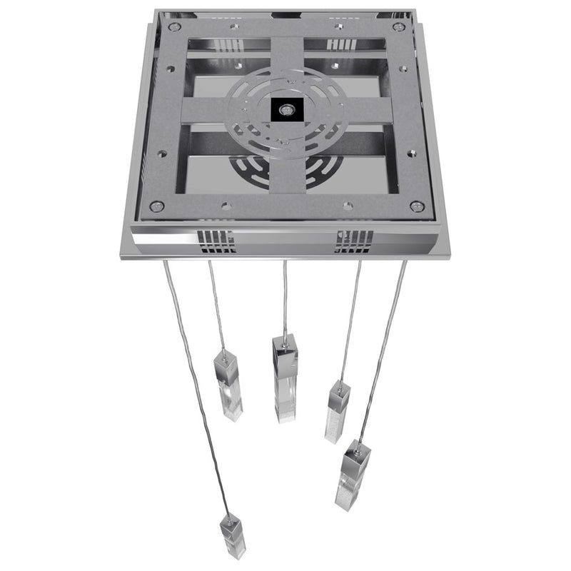 Avenue Original Glacier 5Lt 144" Pendant, Chrome/Bubble Crystal - HF1900-5-GL-CH