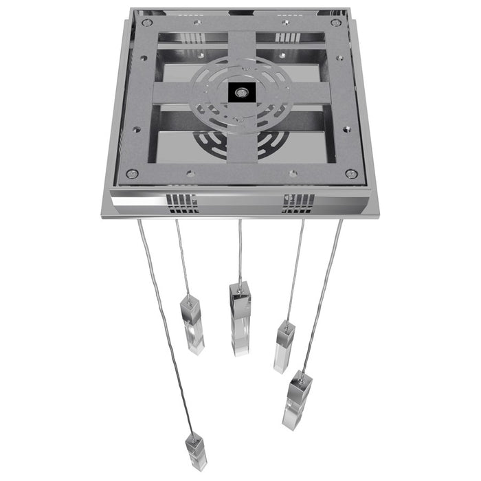 Avenue Original Glacier 5Lt 144" Pendant, Chrome/Crystal