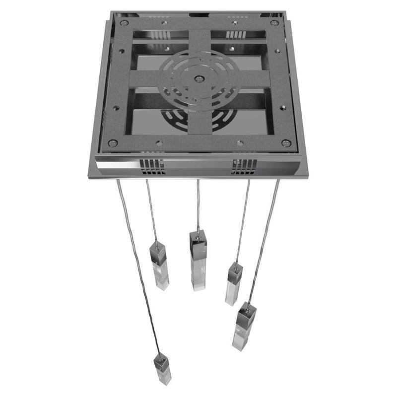 Avenue Original Glacier 5Lt 144" Pendant, Chrome/Snow - HF1900-5-GL-CH-SNW