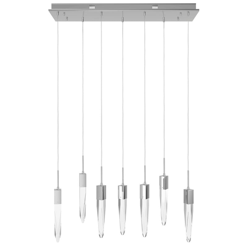 Avenue Lighting Aspen 7Lt 130" Pendant, Chrome/Clear Crystal - HF1900-7-AP-CH-C