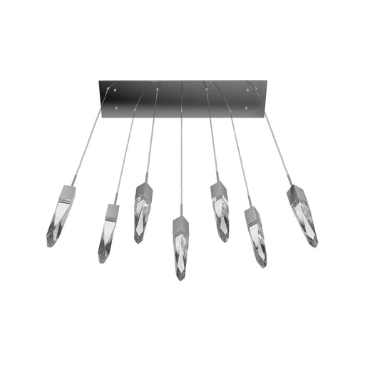 Avenue Lighting Aspen 7Lt 130" Pendant, Chrome/Clear Crystal