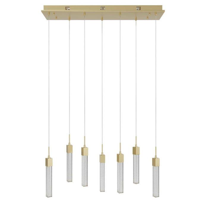 Avenue Lighting Boa 7Lt 130" Pendant/Multi Port, Brushed Brass - HF1900-7-BOA-BB