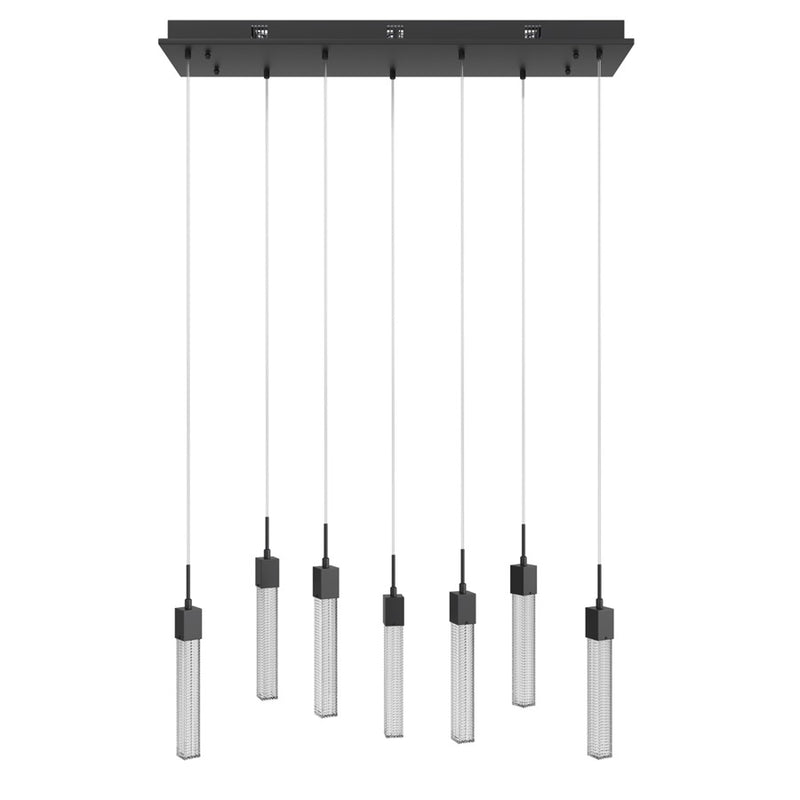 Avenue Lighting Boa 7 Light 130" Pendant/Multi Port , Black - HF1900-7-BOA-BK