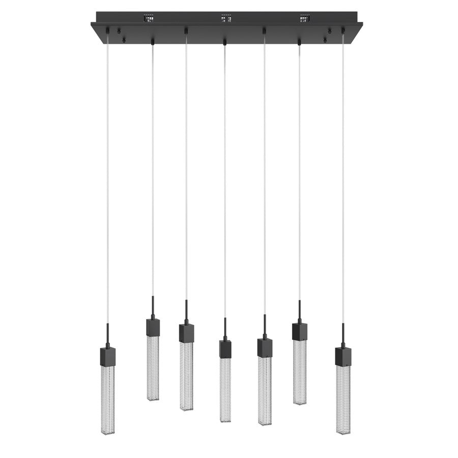 Avenue Lighting Boa 7 Light 130" Pendant/Multi Port , Black - HF1900-7-BOA-BK