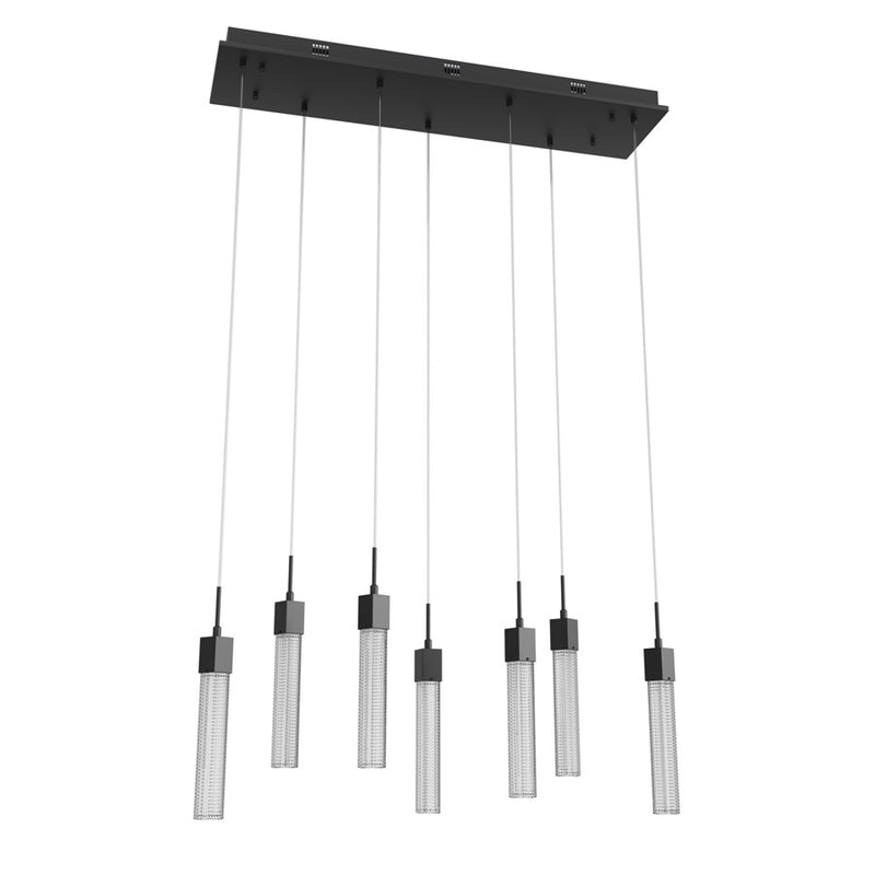 Avenue Lighting Boa 7 Light 130" Pendant/Multi Port , Black - HF1900-7-BOA-BK