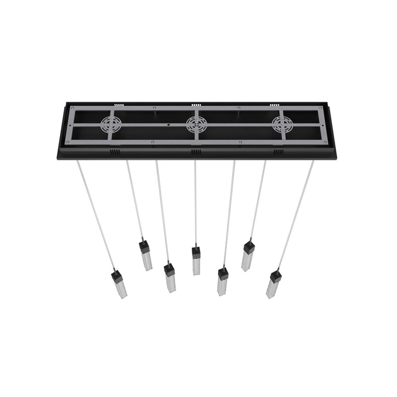 Avenue Lighting Boa 7 Light 130" Pendant/Multi Port , Black - HF1900-7-BOA-BK