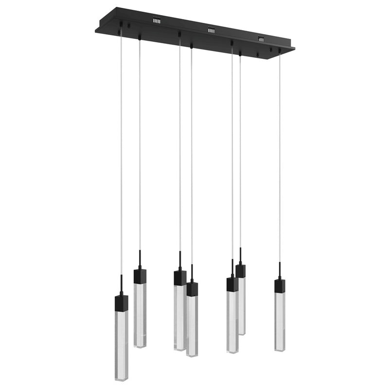 Avenue Original Glacier 7Lt 130" Pendant, Black/Snow - HF1900-7-GL-BK-SNW