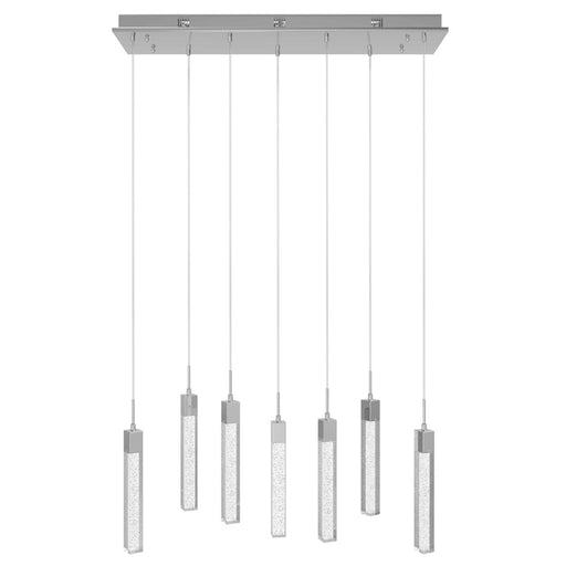 Avenue Original Glacier 7Lt 130" Pendant, Chrome/Bubble Crystal - HF1900-7-GL-CH