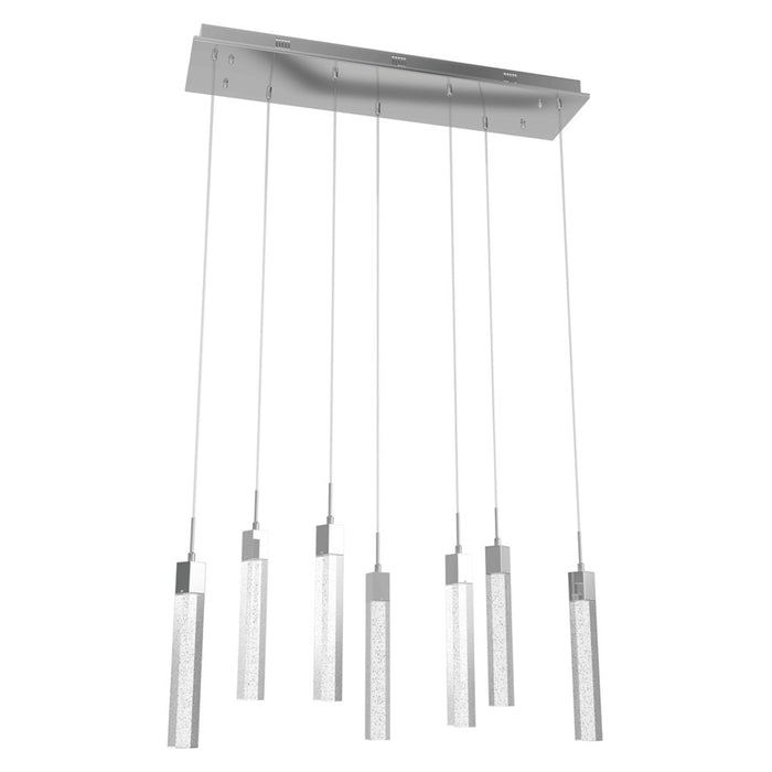 Avenue Original Glacier 7Lt 130" Pendant, Chrome/Bubble Crystal