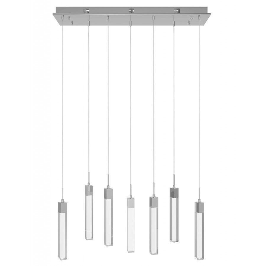 Avenue Original Glacier 7Lt 130" Pendant, Chrome/Crystal - HF1900-7-GL-CH-C
