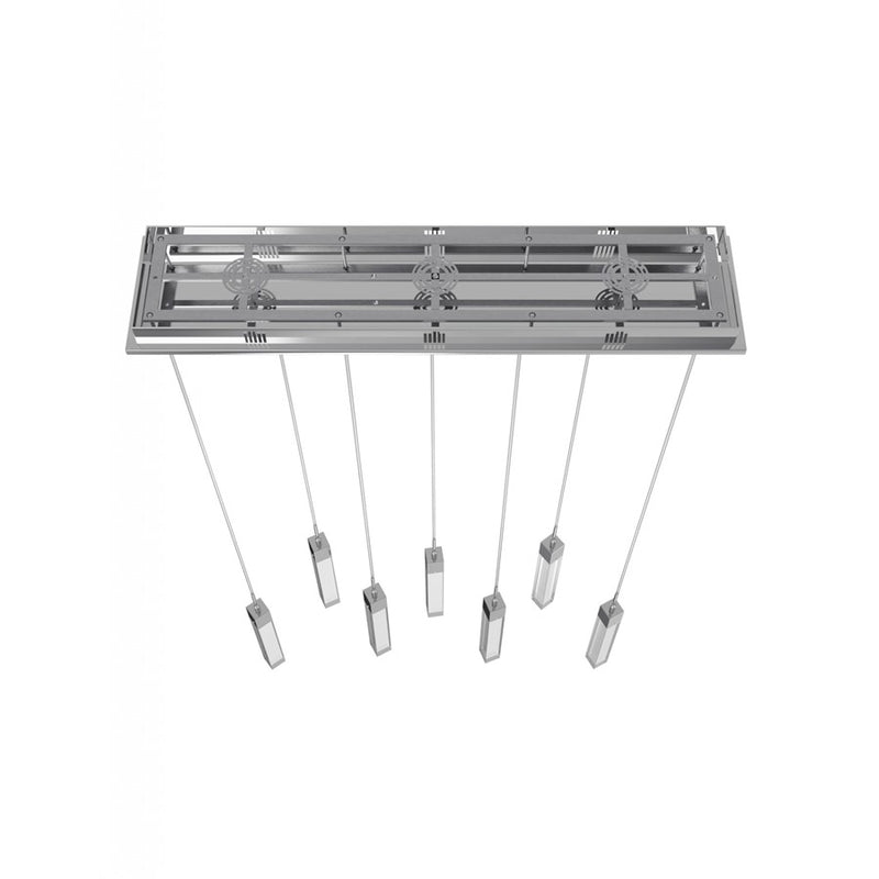 Avenue Original Glacier 7Lt 130" Pendant, Chrome/Crystal - HF1900-7-GL-CH-C