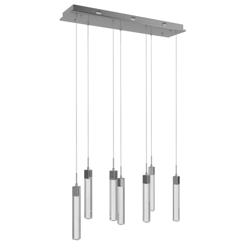 Avenue Original Glacier 7Lt 130" Pendant, Chrome/Snow - HF1900-7-GL-CH-SNW