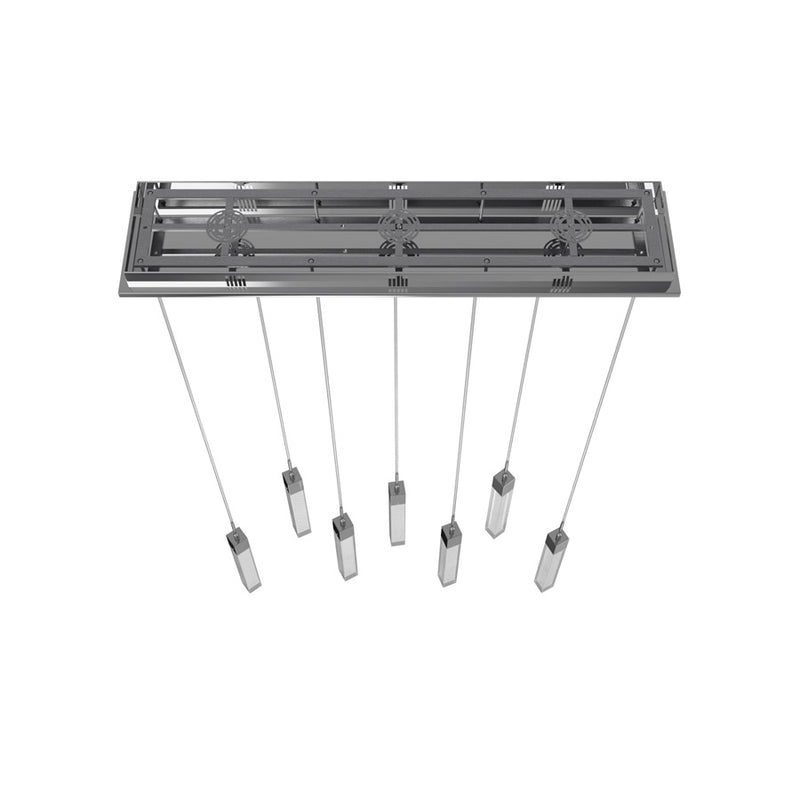 Avenue Original Glacier 7Lt 130" Pendant, Chrome/Snow - HF1900-7-GL-CH-SNW
