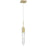 Avenue Lighting Aspen 1Lt 120" Pendant, Brass/Bubbled Crystal
