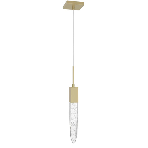 Avenue Lighting Aspen 1Lt 120" Pendant, Brass/Bubbled Crystal - HF1901-1-AP-BB
