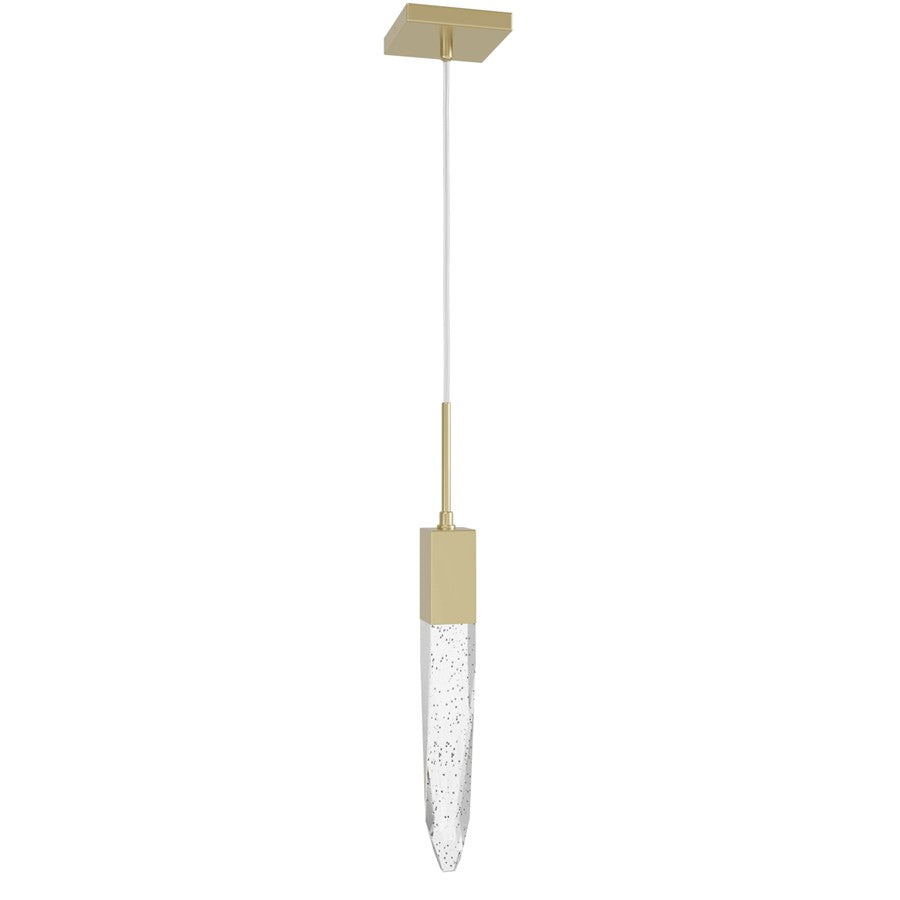 Avenue Lighting Aspen 1Lt 120" Pendant, Brass/Bubbled Crystal