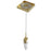 Avenue Lighting Aspen 1Lt 120" Pendant, Brass/Bubbled Crystal