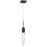 Avenue Lighting Aspen 1Lt 120" Pendant, Black/Bubbled Crystal - HF1901-1-AP-BK