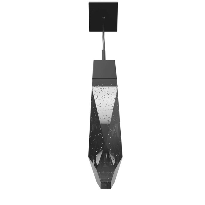 Avenue Lighting Aspen 1Lt 120" Pendant, Black/Bubbled Crystal