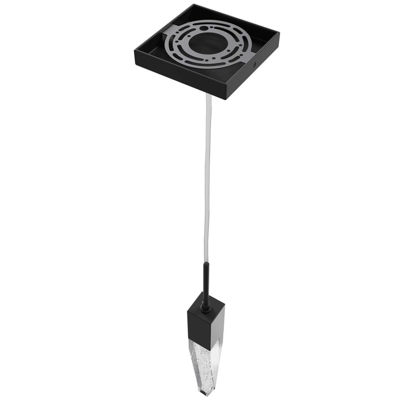 Avenue Lighting Aspen 1Lt 120" Pendant, Black/Bubbled Crystal