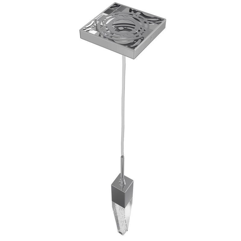 Avenue Lighting Aspen 1Lt 120" Pendant, Chrome/Bubbled Crystal - HF1901-1-AP-CH