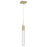 Avenue Original Glacier 1Lt 120" Pendant, Brass/Bubbled Crystal