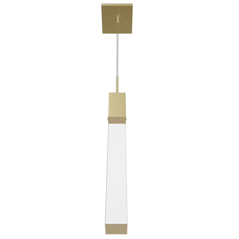 Avenue Original Glacier 1Lt 120" Pendant, Brass/Clear Crystal - HF1901-1-GL-BB-C