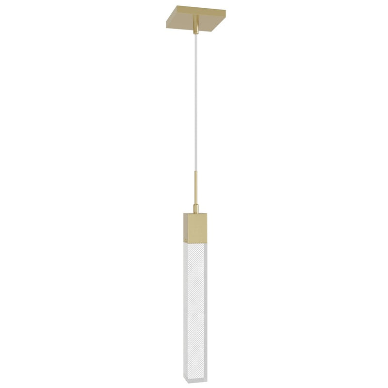 Avenue Original Glacier 1Lt 120" Pendant, Brass/Snow - HF1901-1-GL-BB-SNW
