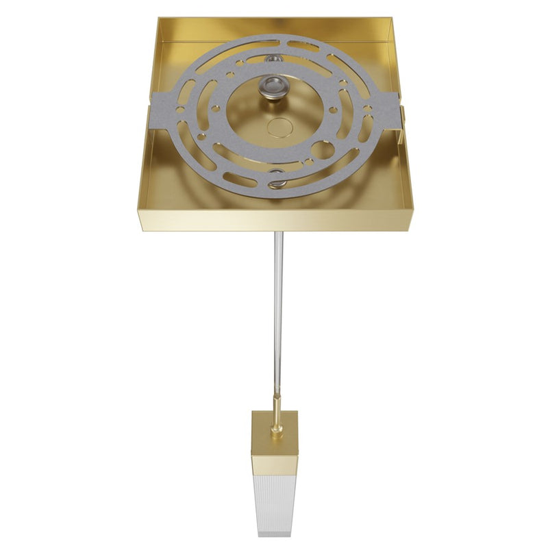 Avenue Original Glacier 1Lt 120" Pendant, Brass/Snow - HF1901-1-GL-BB-SNW
