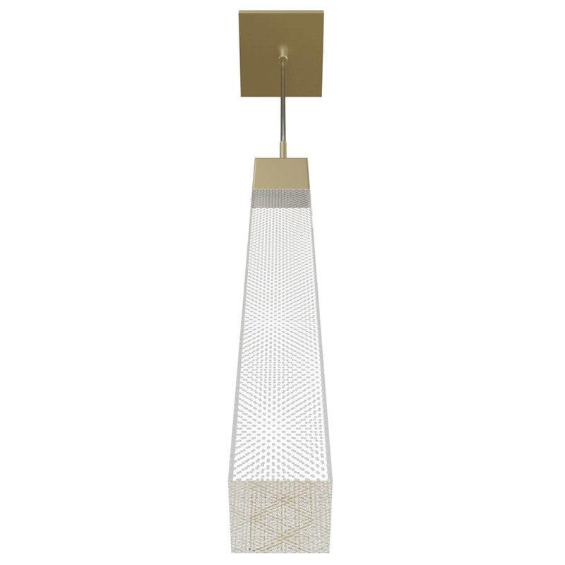 Avenue Original Glacier 1Lt 120" Pendant, Brass/Snow - HF1901-1-GL-BB-SNW