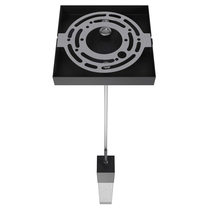 Avenue Original Glacier 1Lt 120" Pendant, Black/Bubbled Crystal