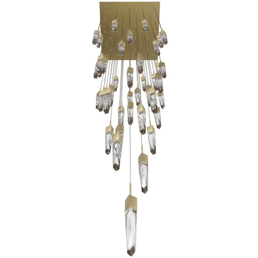 Avenue Lighting Aspen 41Lt 170" Pendant, Brass/Clear Crystal