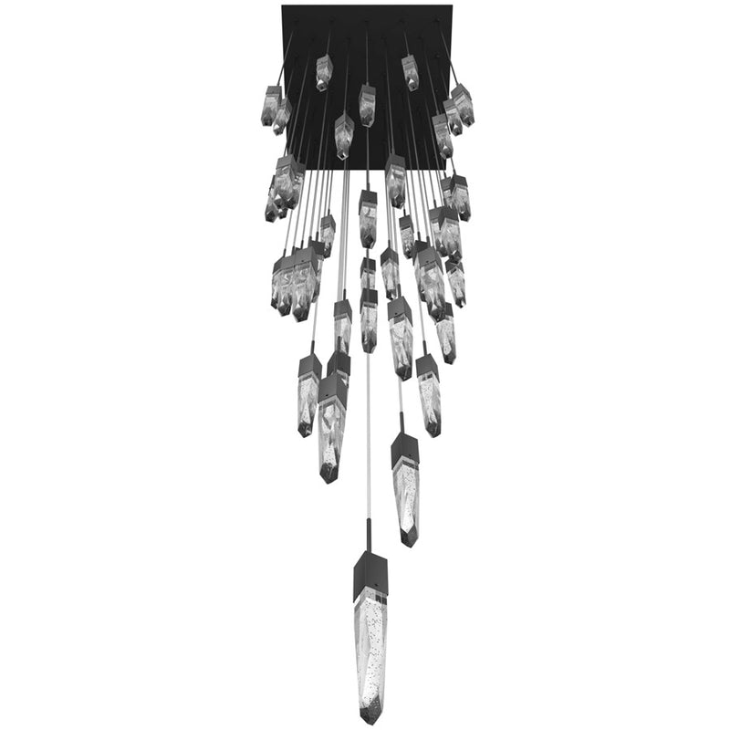 Avenue Lighting Aspen 41Lt 170" Pendant, Black/Bubbled Crystal - HF1903-41-AP-BK