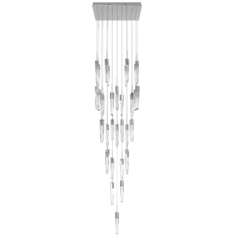 Avenue Lighting Aspen 41Lt 170" Pendant, Chrome/Crystal