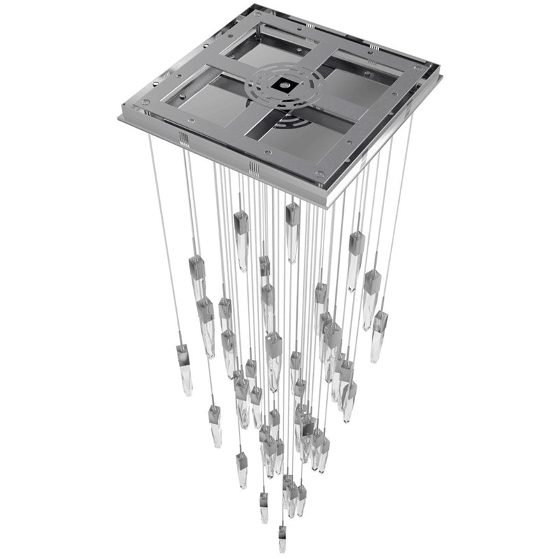 Avenue Lighting Aspen 41Lt 170" Pendant, Chrome/Crystal