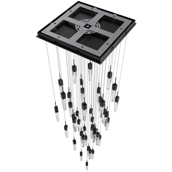 Avenue Lighting Aspen 41Lt 170" Pendant, Bronze/Bubble