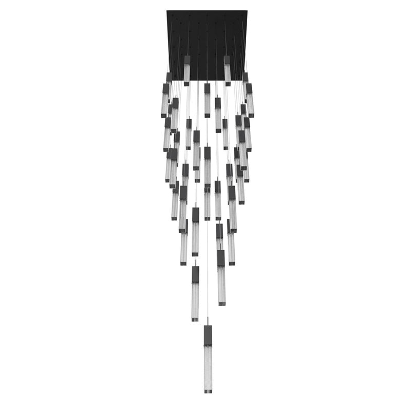 Avenue Lighting Boa 41 Light 174" Pendant/Multi Port , Black - HF1903-41-BOA-BK