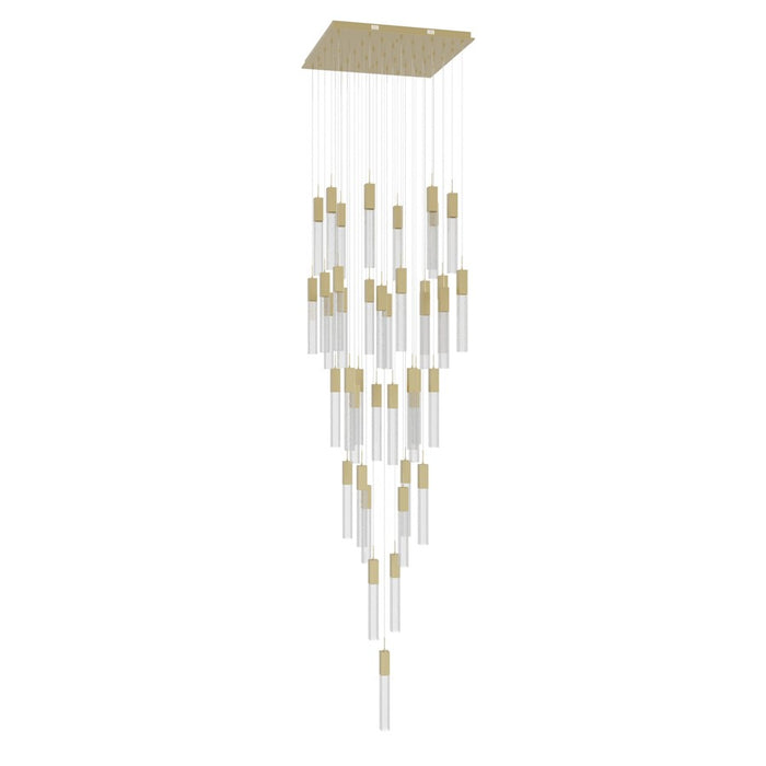 Avenue Original Glacier 41Lt 174" Pendant, Brass/Bubble